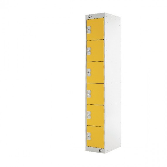 FF 6 Door Locker Yellow Door 450mm