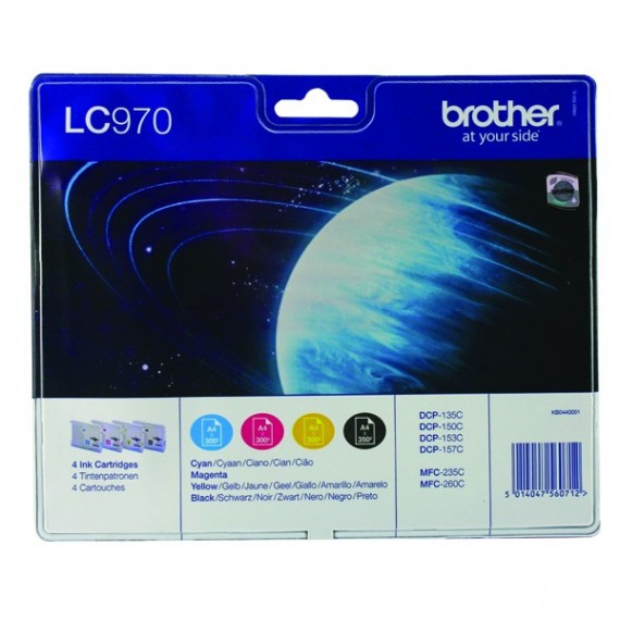 Brother Ink Cart Value Pack LC970 KCMY