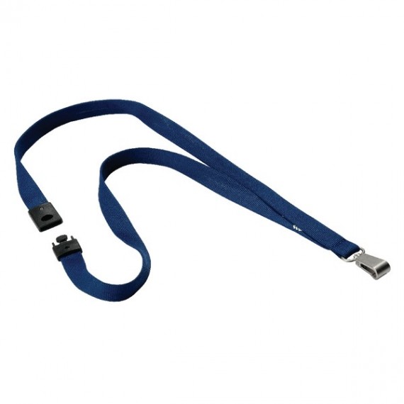 Durable Mid.Blue Lanyard/Snap Hook 15mm