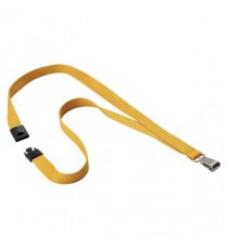 Durable 15mm Ochre Txt Lanyard/Snap Hook