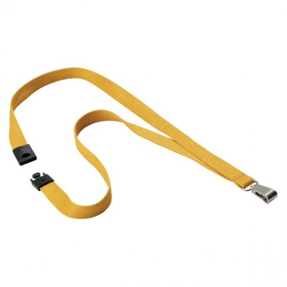 Durable 15mm Ochre Txt Lanyard/Snap Hook