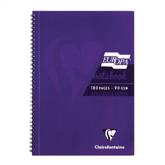 Europa Purple A5 Notebook 180 Page 5813Z