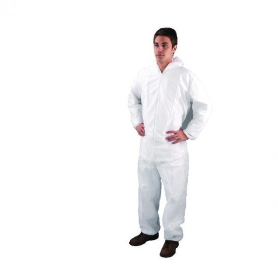 HPC Medium White Non-Woven Coverall DC03