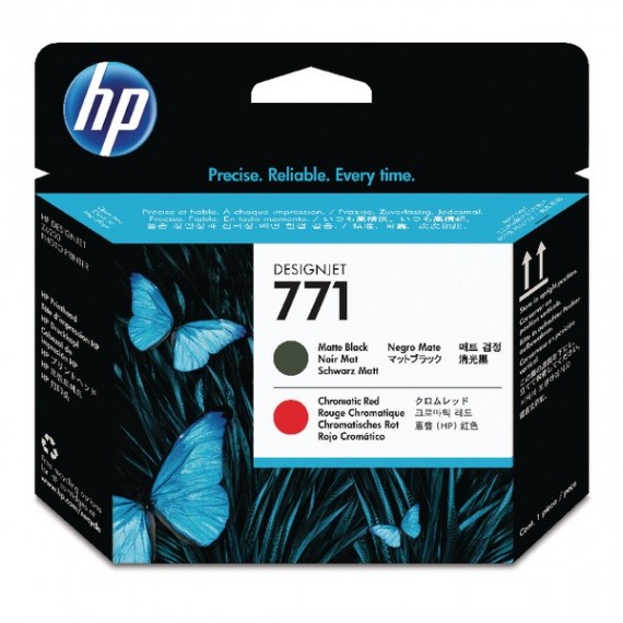 HP 771 DsgnJt PtHead MatBlk/RED CE017A