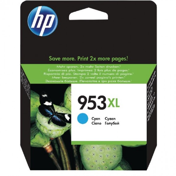 HP 953XL Cyan Ink Cartridge F6U16AEBGX