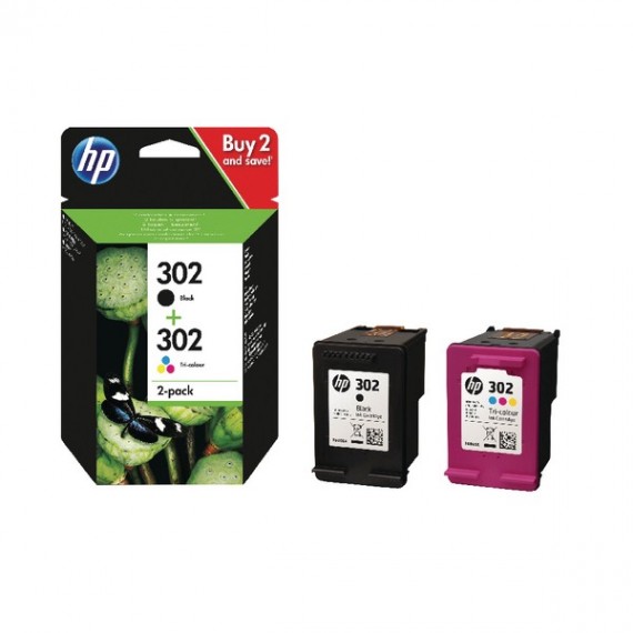 HP 302 Ink Cartridge Combo Blk Col