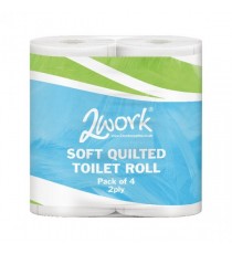Luxury White 2-Ply Quilted Toilet Roll