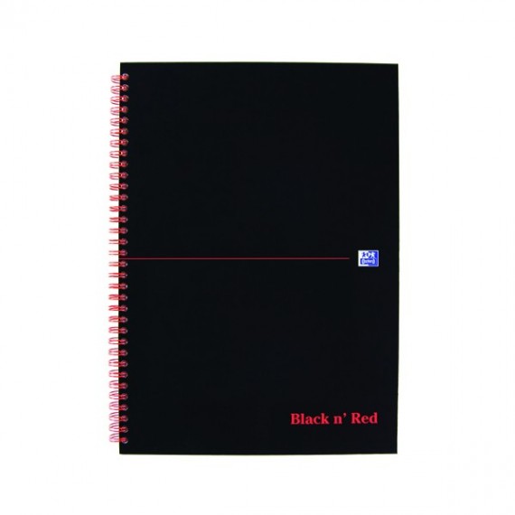 Black n Red Wiro Notebook A4 Quad