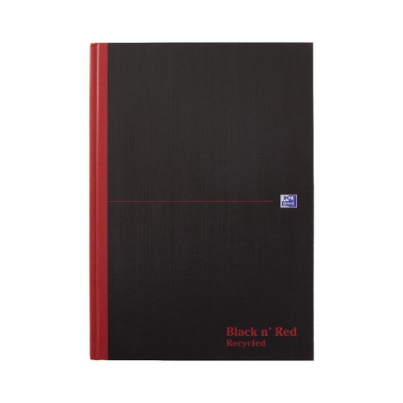 Black n Red A4 Recyc C/Bnd Notebk 192pp