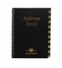 Concord Telephone/Fax Book A5 Gry/Blk