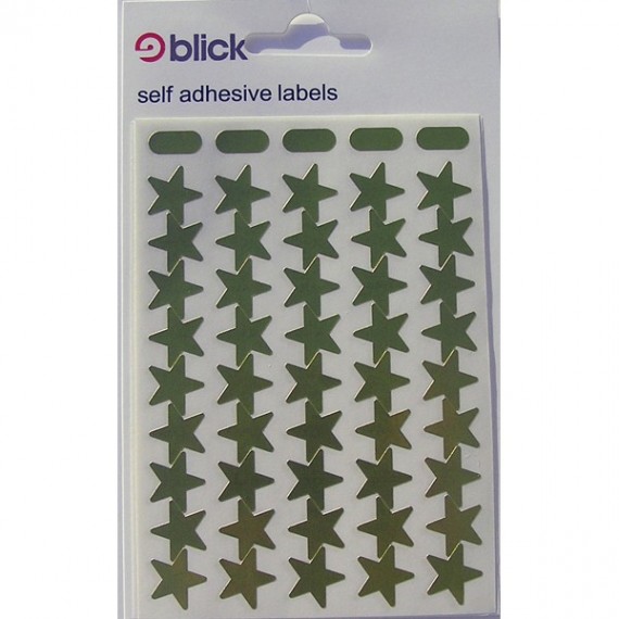 Blick Labels Metal Star Gold 14mm 02535
