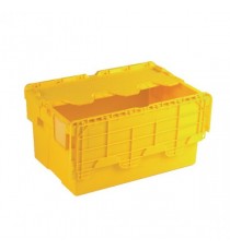 Attached Lid 54L Yellow Container 375817