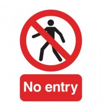 Sign No Entry A5 PVC ML01751R