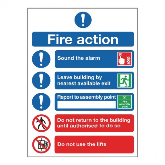 Fire Action Symbol A5 FR099A5