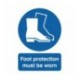 Foot Protection Must be Worn A4 PVC