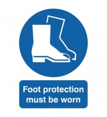 Foot Protection Must be Worn A4 PVC