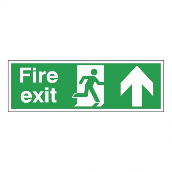 Fire Exit Self Ad Sign 150x450mm EB09A/S