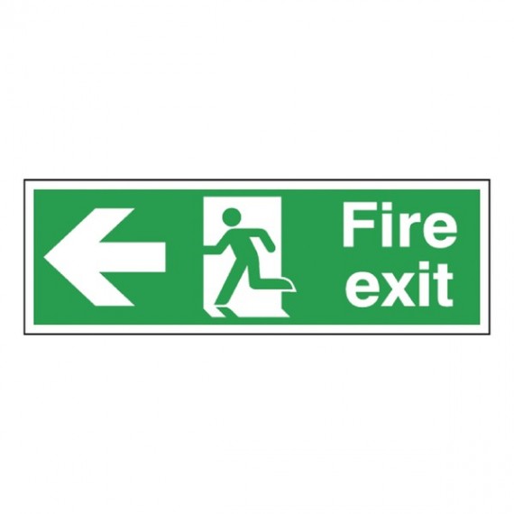 Fire Exit Self Ad Sign 150x450mm E97A/S