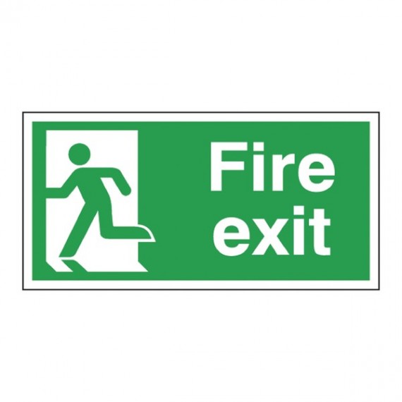 Fire Exit Self Ad Sign 150x300mm E96A/S