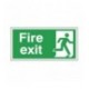 Fire Exit Self Ad Sign 150x300mm E98A/S