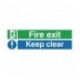 Fire Exit Keep Clear 15x45 PVC EC08S/R