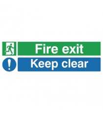 Fire Exit Keep Clear 15x45 PVC EC08S/R