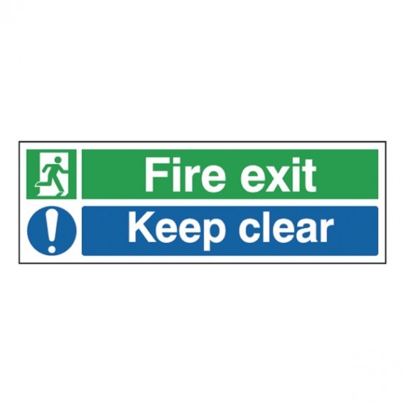 Fire Exit Keep Clear 15x45 S/A EC08S/S