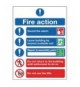 A4 PVC Fire Action Symbols Sign
