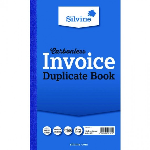 Silvine Dup Book 8.25x5 Invoice 711-T