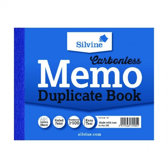 Silvine Dup Book 4.1x5 Memo NCR 703-T