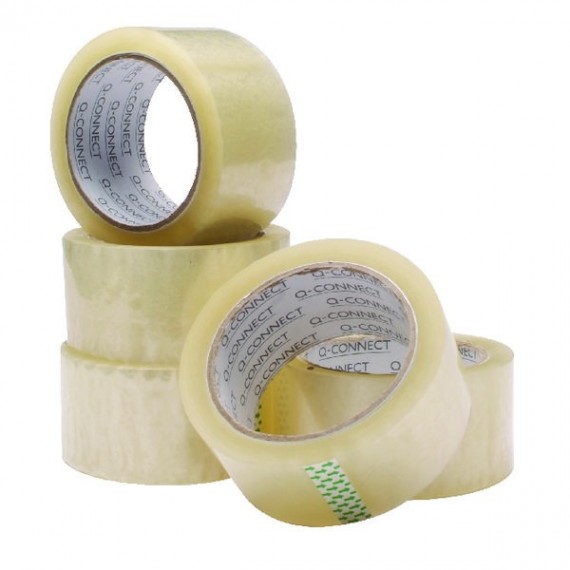Q-Connect 50mmx66m Clr Packing Tape Pk6