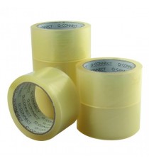 Q-Connect Low Noise Clear Tape 50mm Pk6