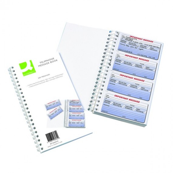 Q-Connect 200 Msg Telephone Message Book