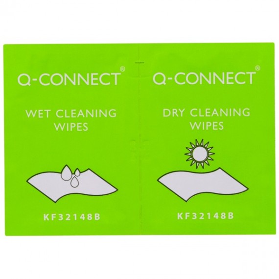Q-Connect Wet and Dry Wipes Pk20