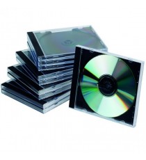 Q-Connect CD Jewel Case Black/Clear Pk10