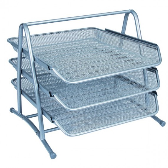 Q-Connect Silver 3 Tier Letter Tray