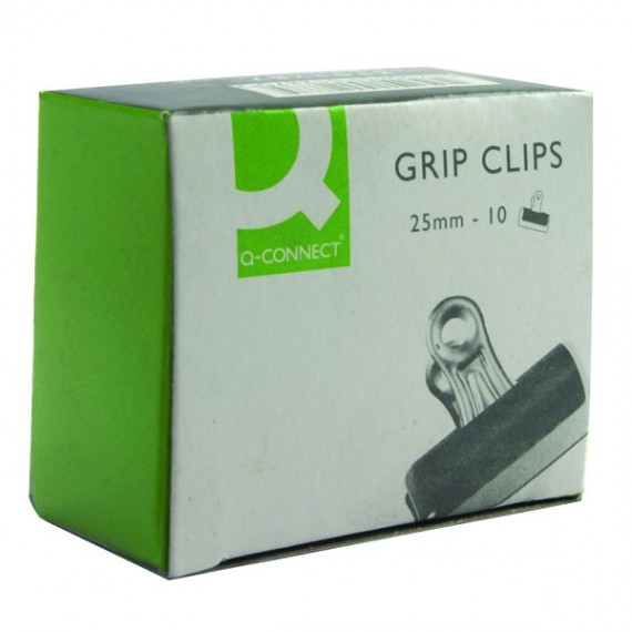 Q-Connect 25mm Black Grip Clip Pk10