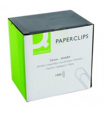 Q-Connect 32mm No Tear Paperclip Pk1000