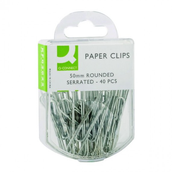 Q-Connect 50mm Serrated Paperclip Pk400