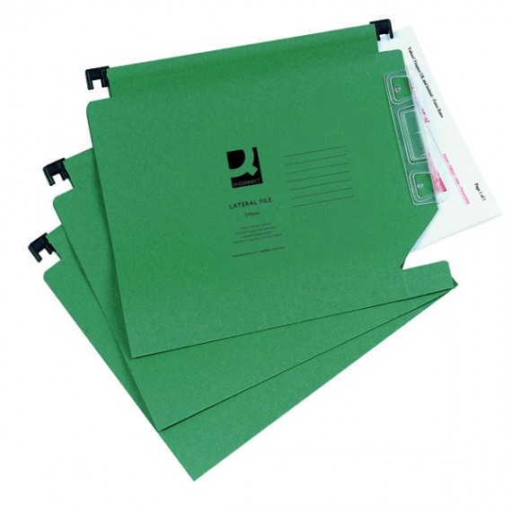 Q-Connect 15mm Lateral File Grn Pk25
