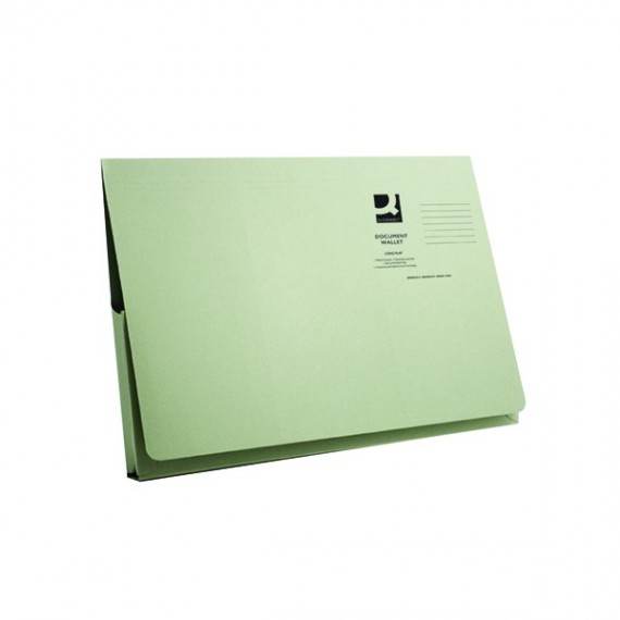 Q-Connect Long Flap Wallet Fs Green Pk50
