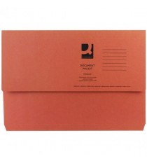 Q-Connect Document Wallet Fs Orange Pk50