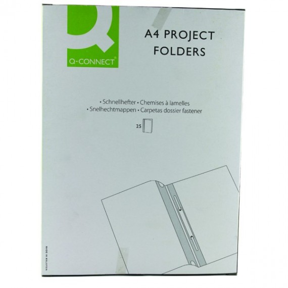 Q-Connect Project Folder A4 Blue Pk25