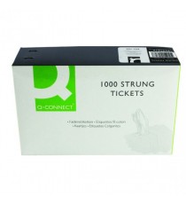 White 37x24mm Strung Ticket Pk1000