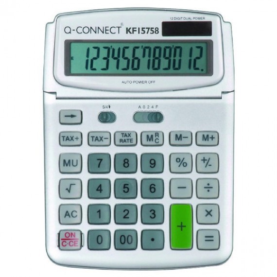 Q-Connect Grey Large 12 Digit Calculator