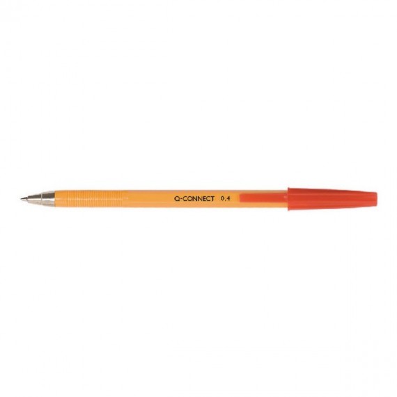 Q-Connect Ball Point Pen Fine Red Pk20