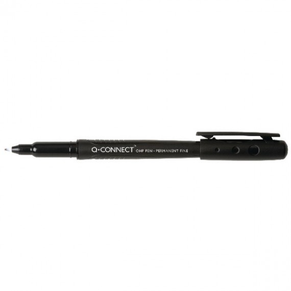 Q-Connect OHP Pen Perm Fine Black Pk10