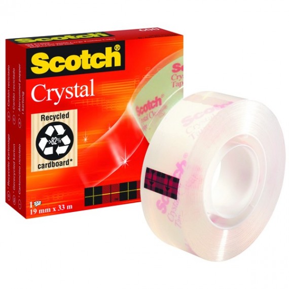 Scotch Crystal Clear Tape 19mmx33M 600