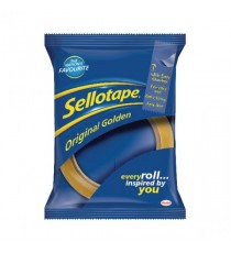 Sellotape 24mm x 66m Golden Tape Pk6