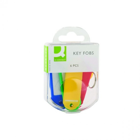 Q-Connect Key Fobs Assorted Pk6